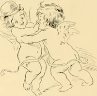 An illustration from Men, women and mirth ... (1909)