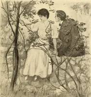 An illustration from Men, women and mirth ... (1909)