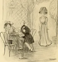 An illustration from Men, women and mirth ... (1909)