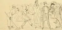 An illustration from Men, women and mirth ... (1909)
