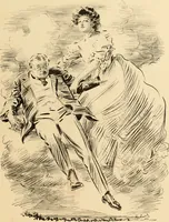 An illustration from Men, women and mirth ... (1909)