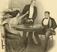 An illustration from Men, women and mirth ... (1909)