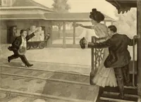 An illustration from Men, women and mirth ... (1909)