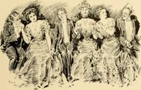 An illustration from Men, women and mirth ... (1909)