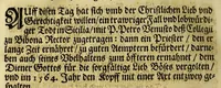 An illustration from Menologium Societatis Jesu oder Lobsame Gedächtnuss deren Patrum vnd Fratrum, so die Societät Jesu mit heiligem Leben, oder glorwürdigem Todt erleuchtet haben (1669)