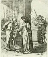 An illustration from Die menschliche Sterblichkeit unter dem Titel Todten-Tanz, in LXI. Original-Kupfern (1759)
