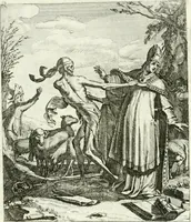 Picture 16 of 92 from Die menschliche Sterblichkeit unter dem Titel Todten-Tanz, in LXI. Original-Kupfern (1759), leaf 42