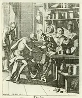 An illustration from Die menschliche Sterblichkeit unter dem Titel Todten-Tanz, in LXI. Original-Kupfern (1759)