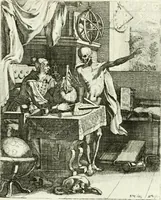 An illustration from Die menschliche Sterblichkeit unter dem Titel Todten-Tanz, in LXI. Original-Kupfern (1759)