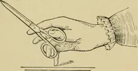 An illustration from Mental development and manual training combined, taking up the one stitch dropped in sewing by drills to sound-singing (1899)