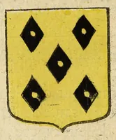 An illustration from Mercure armorial : enseignant les principes & elemens du blazon des armoires, selon l'ordre & les termes qui se practiquent en cette science : enrichy & augmente d'un grand nombre de figures enluminees de couleurs propres pour l'intelligence du livre : ouure curieux & necessaire pour introduire la noblesse dans la cognoissance des armes (1652)
