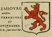An illustration from Mercure armorial : enseignant les principes & elemens du blazon des armoires, selon l'ordre & les termes qui se practiquent en cette science : enrichy & augmente d'un grand nombre de figures enluminees de couleurs propres pour l'intelligence du livre : ouure curieux & necessaire pour introduire la noblesse dans la cognoissance des armes (1652)
