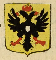 Picture 45 of 51 from Mercure armorial : enseignant les principes & elemens du blazon des armoires, selon l'ordre & les termes qui se practiquent en cette science : enrichy & augmente d'un grand nombre de figures enluminees de couleurs propres pour l'intelligence du livre : ouure curieux & necessaire pour introduire la noblesse dans la cognoissance des armes (1652), leaf 158