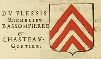 An illustration from Mercure armorial : enseignant les principes & elemens du blazon des armoires, selon l'ordre & les termes qui se practiquent en cette science : enrichy & augmente d'un grand nombre de figures enluminees de couleurs propres pour l'intelligence du livre : ouure curieux & necessaire pour introduire la noblesse dans la cognoissance des armes (1652)