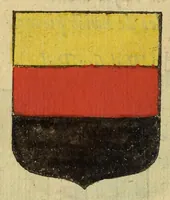 Picture 24 of 51 from Mercure armorial : enseignant les principes & elemens du blazon des armoires, selon l'ordre & les termes qui se practiquent en cette science : enrichy & augmente d'un grand nombre de figures enluminees de couleurs propres pour l'intelligence du livre : ouure curieux & necessaire pour introduire la noblesse dans la cognoissance des armes (1652), leaf 86
