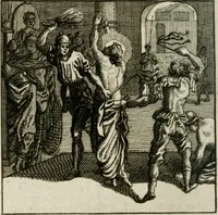 An illustration from Mercurialis, of, Winter-groen : dat is, Aangename en vermaakelyke geschiedenissen en gedichten, waarin verscheide zedelyke leerstukken. En een zeer ryke voorraad van Bybelsche concepten gevonden worden, voor alle bedroefde en vrolyke gemoederen, leeraars, predikers, en geestelyke persoonen; als mede voor alle byzondere leezers tot een voordeelig tydverdryf, namelyk, om vrolyk te leven en blymoedig te sterven (1763)