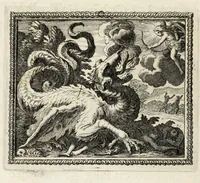 An illustration from Metamorphoses d'Ovide en rondeaux (1676)