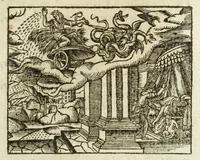 An illustration from Metamorphoses Ovidii : argvmentis quidem soluta oratione, enarrationibus autem & allegoriis elegiaco versu accuratissimè expositae, summaq[ue] diligentia ac studio illustratae (1583)