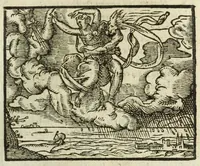 Picture 16 of 35 from Metamorphoses Ovidii : argvmentis quidem soluta oratione, enarrationibus autem & allegoriis elegiaco versu accuratissimè expositae, summaq[ue] diligentia ac studio illustratae (1583), leaf 169