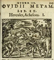 Picture 22 of 35 from Metamorphoses Ovidii : argvmentis quidem soluta oratione, enarrationibus autem & allegoriis elegiaco versu accuratissimè expositae, summaq[ue] diligentia ac studio illustratae (1583), leaf 235