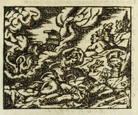 Picture 26 of 35 from Metamorphoses Ovidii : argvmentis quidem soluta oratione, enarrationibus autem & allegoriis elegiaco versu accuratissimè expositae, summaq[ue] diligentia ac studio illustratae (1583), leaf 283