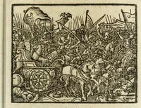 An illustration from Metamorphoses Ovidii : argvmentis quidem soluta oratione, enarrationibus autem & allegoriis elegiaco versu accuratissimè expositae, summaq[ue] diligentia ac studio illustratae (1583)