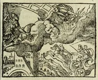 An illustration from Metamorphoses Ovidii : argvmentis quidem soluta oratione, enarrationibus autem & allegoriis elegiaco versu accuratissimè expositae, summaq[ue] diligentia ac studio illustratae (1583)