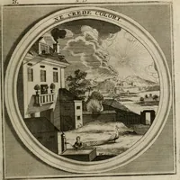 Picture 32 of 90 from Meteorologia philosophico-politica : in duodecim dissertationes per quæstiones meteorologicas et conclusiones politicas divisa, appositisque symbolis illustrata ... (1709), leaf 90