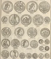 An illustration from Metropolitan coin book, containing accurate engravings of the various gold, silver and other coins now in circulation throughout the world; (1865)