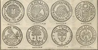 An illustration from Metropolitan coin book, containing accurate engravings of the various gold, silver and other coins now in circulation throughout the world; (1865)