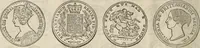 An illustration from Metropolitan coin book, containing accurate engravings of the various gold, silver and other coins now in circulation throughout the world; (1865)