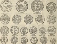 An illustration from Metropolitan coin book, containing accurate engravings of the various gold, silver and other coins now in circulation throughout the world; (1865)