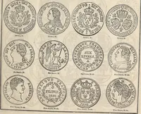 An illustration from Metropolitan coin book, containing accurate engravings of the various gold, silver and other coins now in circulation throughout the world; (1865)