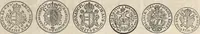 An illustration from Metropolitan coin book, containing accurate engravings of the various gold, silver and other coins now in circulation throughout the world; (1865)