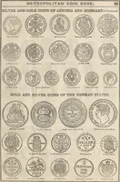 An illustration from Metropolitan coin book, containing accurate engravings of the various gold, silver and other coins now in circulation throughout the world; (1865)