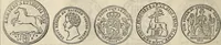 An illustration from Metropolitan coin book, containing accurate engravings of the various gold, silver and other coins now in circulation throughout the world; (1865)