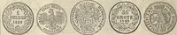 An illustration from Metropolitan coin book, containing accurate engravings of the various gold, silver and other coins now in circulation throughout the world; (1865)