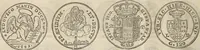 An illustration from Metropolitan coin book, containing accurate engravings of the various gold, silver and other coins now in circulation throughout the world; (1865)
