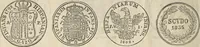 An illustration from Metropolitan coin book, containing accurate engravings of the various gold, silver and other coins now in circulation throughout the world; (1865)