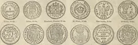 An illustration from Metropolitan coin book, containing accurate engravings of the various gold, silver and other coins now in circulation throughout the world; (1865)