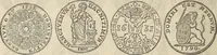An illustration from Metropolitan coin book, containing accurate engravings of the various gold, silver and other coins now in circulation throughout the world; (1865)