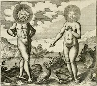 Picture 36 of 60 from Michaelis Majeri ... Secretioris naturae secretorum scrutinium chymicum : per oculis et intellectui accuratè accommodata, figuris cupro appositissimè incisa, ingeniosissima emblemata, hisque confines, & ad rem egregiè facientes sententias, doctissimaque item epigrammata, illustratum .. (1687), leaf 113