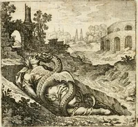 Picture 60 of 60 from Michaelis Majeri ... Secretioris naturae secretorum scrutinium chymicum : per oculis et intellectui accuratè accommodata, figuris cupro appositissimè incisa, ingeniosissima emblemata, hisque confines, & ad rem egregiè facientes sententias, doctissimaque item epigrammata, illustratum .. (1687), leaf 173