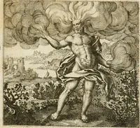 An illustration from Michaelis Majeri ... Secretioris naturae secretorum scrutinium chymicum : per oculis et intellectui accuratè accommodata, figuris cupro appositissimè incisa, ingeniosissima emblemata, hisque confines, & ad rem egregiè facientes sententias, doctissimaque item epigrammata, illustratum .. (1687)