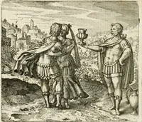 An illustration from Michaelis Majeri ... Secretioris naturae secretorum scrutinium chymicum : per oculis et intellectui accuratè accommodata, figuris cupro appositissimè incisa, ingeniosissima emblemata, hisque confines, & ad rem egregiè facientes sententias, doctissimaque item epigrammata, illustratum .. (1687)