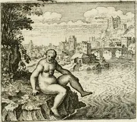 Picture 15 of 60 from Michaelis Majeri ... Secretioris naturae secretorum scrutinium chymicum : per oculis et intellectui accuratè accommodata, figuris cupro appositissimè incisa, ingeniosissima emblemata, hisque confines, & ad rem egregiè facientes sententias, doctissimaque item epigrammata, illustratum .. (1687), leaf 62