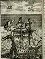 An illustration from Michaelis Majeri Viatorivm, hoc est, De montibvs planetarvm septem seu metallorum : tractatvs tam utilis, quàm perspicuus, quo, ut indice mercuriali in trivijs, vel Ariadnêo filo in labyrintho, seu cynosurâ in oceano chymicorum errorum immenso, quilibet rationalis, veritatis amans, ad illum, qui in montibus sese abdidit De Rubea-petra Alexicacum, omnibus medicis desideratum, investigandum, uti poterit (1651)
