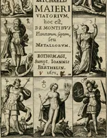 Picture 3 of 14 from Michaelis Majeri Viatorivm, hoc est, De montibvs planetarvm septem seu metallorum : tractatvs tam utilis, quàm perspicuus, quo, ut indice mercuriali in trivijs, vel Ariadnêo filo in labyrintho, seu cynosurâ in oceano chymicorum errorum immenso, quilibet rationalis, veritatis amans, ad illum, qui in montibus sese abdidit De Rubea-petra Alexicacum, omnibus medicis desideratum, investigandum, uti poterit (1651), leaf 8