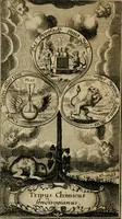 An illustration from Michaelis Sendivogii Chymische Schrifften : darinnen gar deutlich von dem Ursprung, Bereitung und Vollendung des gebenedeyten Steins der Weisen gehandelt wird (1750)
