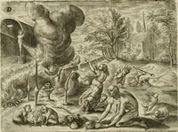 An illustration from Mikrokosmos = Parvvs mvndvs (1579)
